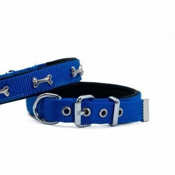 Doggie Konfor Dokuma Kemikli  Boyun Tasması Royalmavi 2X35-40Cm