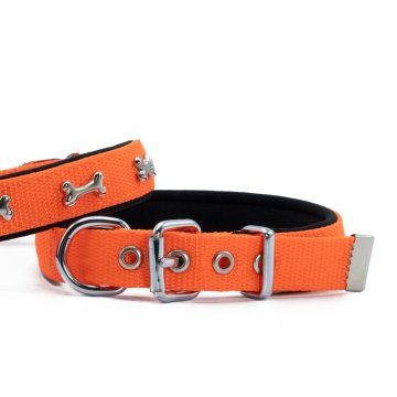 Doggie Konfor Dokuma Kemikli  Boyun Tasması Turuncu 2X35-40Cm