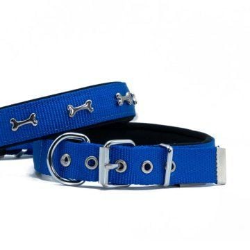Doggie Konfor Dokuma Kemikli  Boyun Tasması Royalmavi 2,5X42-50Cm