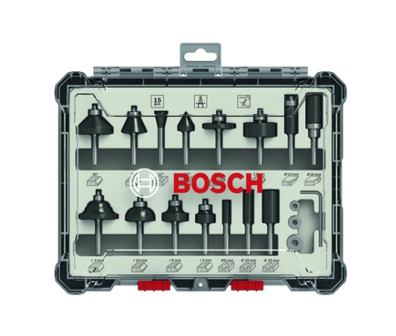 Bosch Freze Seti 15 Parça Karışık 6 MM (Pro) - 2607017471