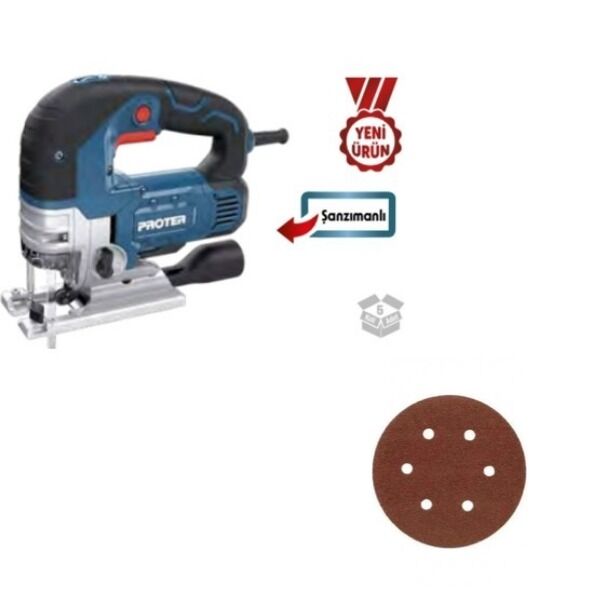 roter Pd 750 E Şanzımanlı Dekupaj Testere 750W+Mercure 150MM Cırt Zımpara Tabanı