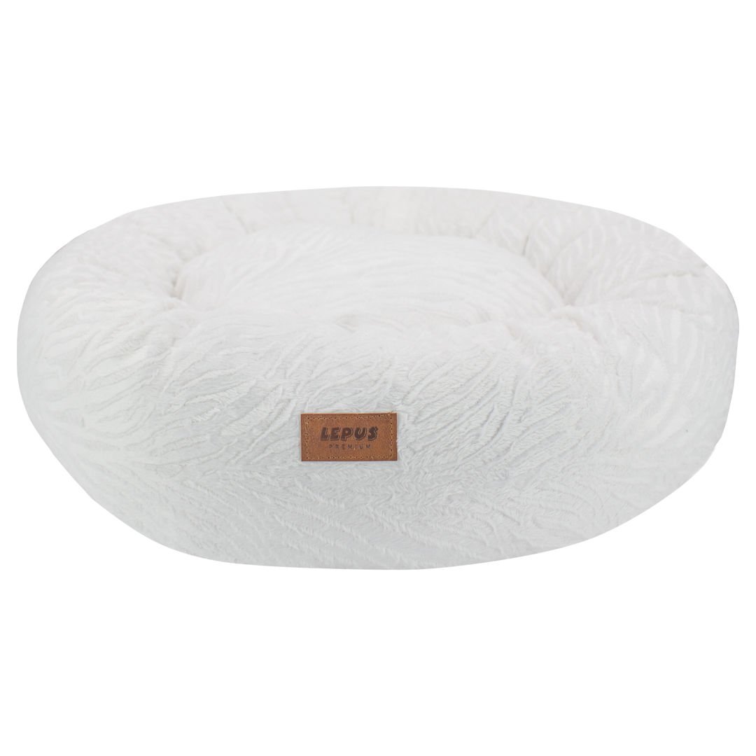 Lepus Luxe Donut Kedi / Köpek Yatakları Beyaz