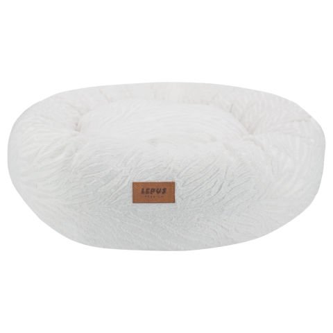 Lepus Luxe Donut Kedi / Köpek Yatakları Beyaz