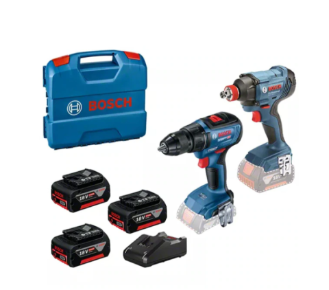 Bosch Gdx 180-lı + Gsr 18v-50 + 3x5.0 Ah Matkap Somun Sıkma Akülü Vidalama Seti
