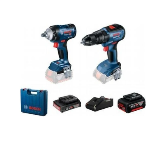 Bosch Gds 18v-400 + Gsb 18v-50 Akülü Set (2.0Ah+5.0Ah) - 06019K0003