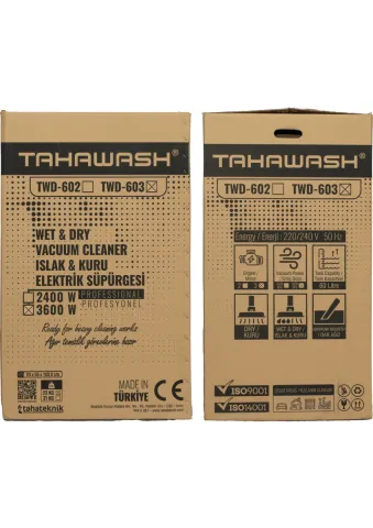 Tahawash Sanayi Tipi Üç Motorlu 60 Litre Süpürge - TWD-603