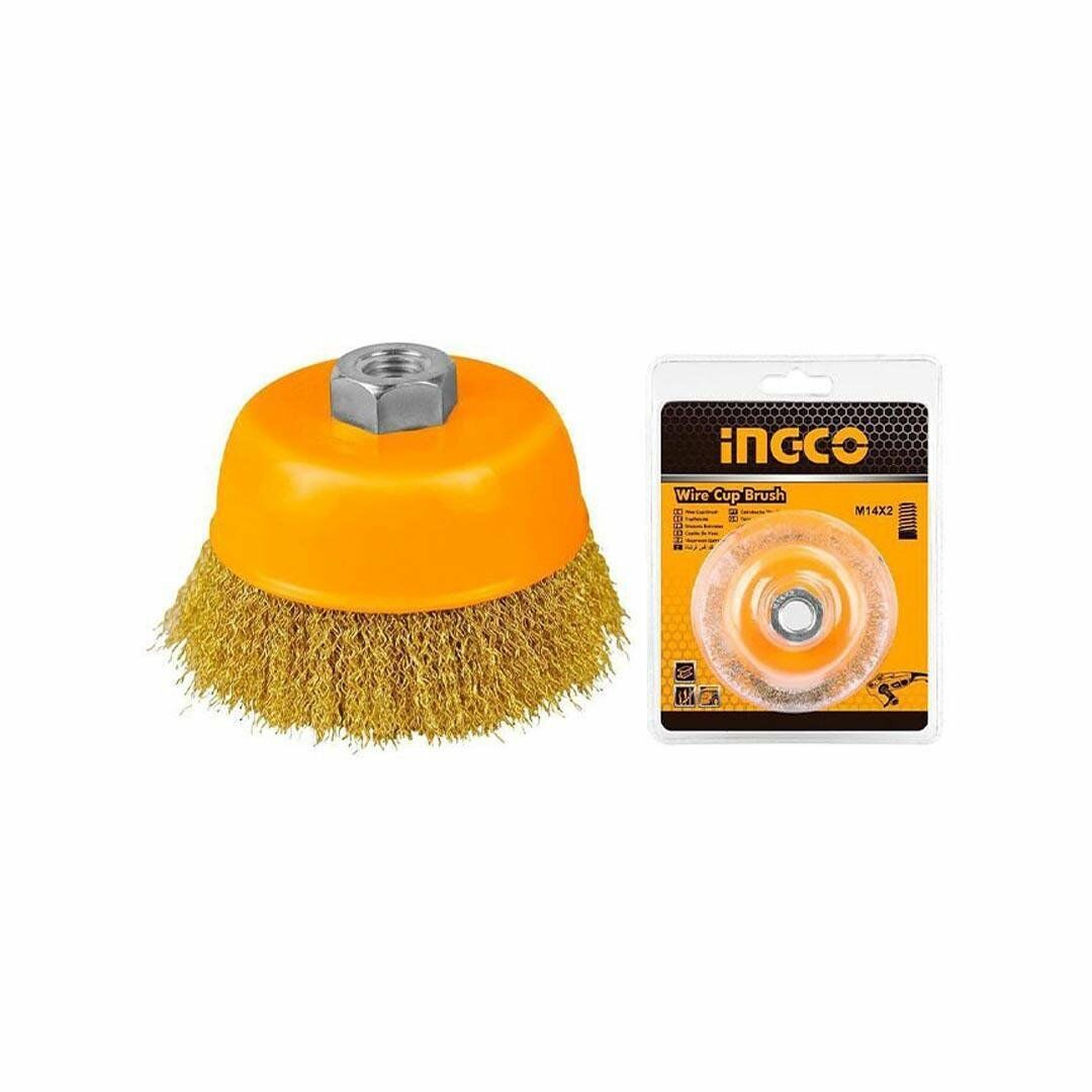 İngco ING-WB11001 Saçaklı Çanak Tel Fırça 100mm