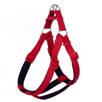 Doggie Konfor Dokuma Ronin Göğüs Tasması Kırmızı 3X75-85Cm