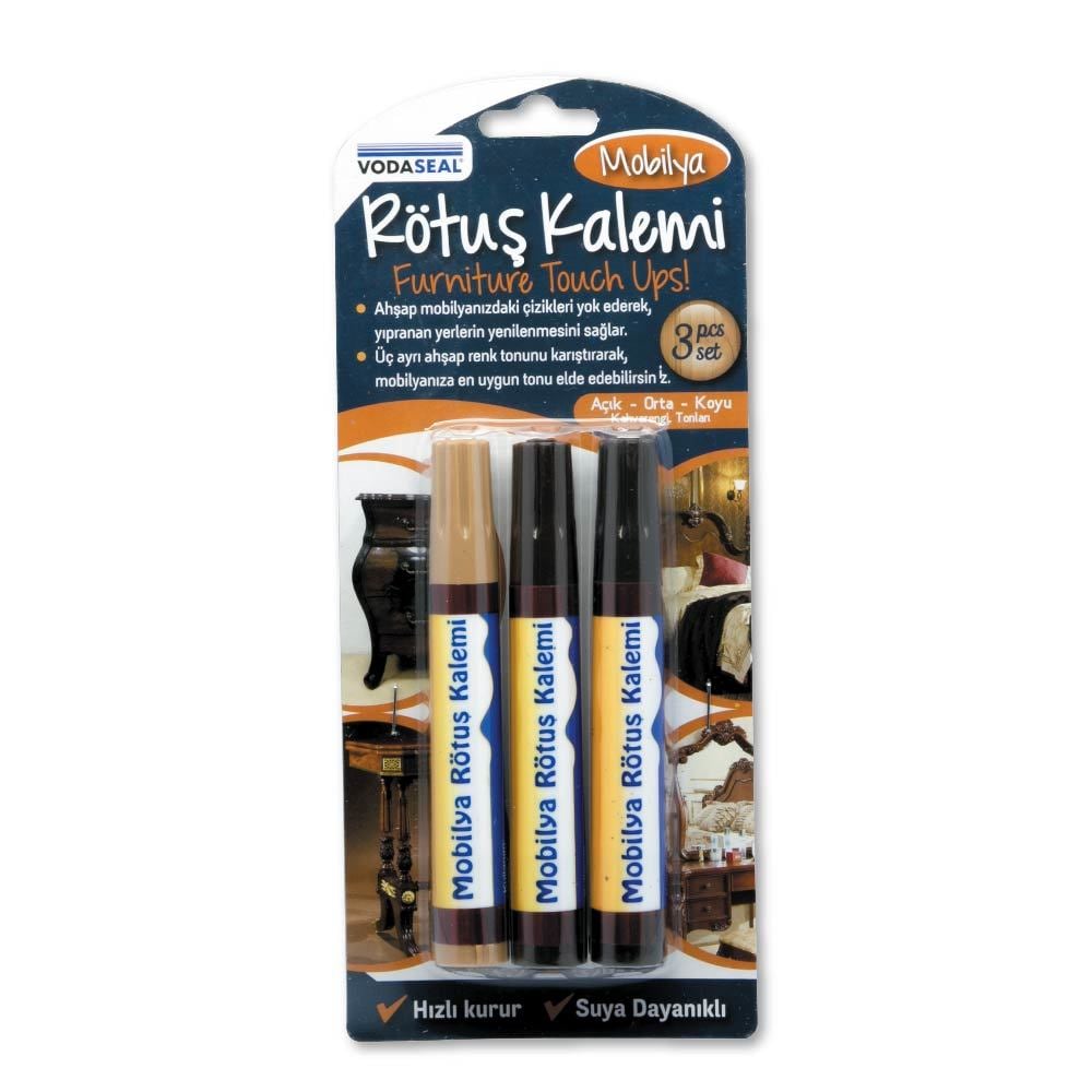 Vodasel Mobilya Rötuş Kalemi 3'Lü Meşe-Ceviz-Venge