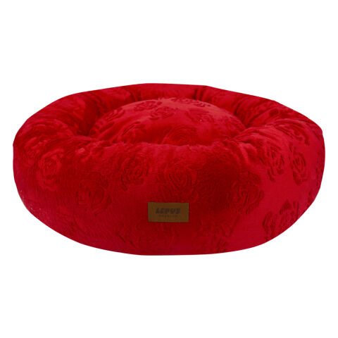 Lepus Luxe Donut Kedi / Köpek Yatakları Kırmızı