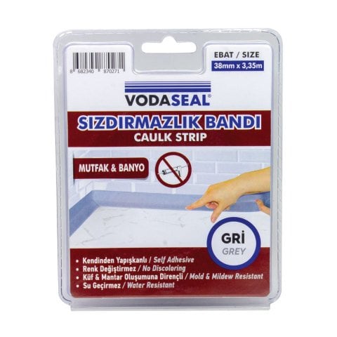 Vodasel Sızdırmalık Bandı 38mm*3,35-Gri