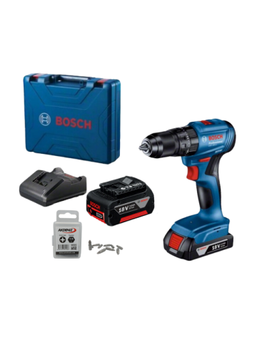 Bosch Professional GSB 185 LI 2.0 Ah + 3.0 Ah Çift Akülü Darbeli Delme Vidalama Ve Pz2/25 Bits Uç