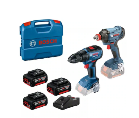 Bosch Gdx 180-lı + Gsr 18v-50 + 3x5.0 Ah Matkap Somun Sıkma Akülü Vidalama Seti
