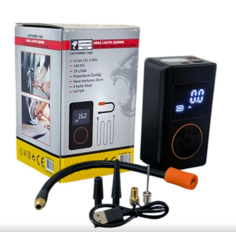 Catpower 1080 Dijital Lastik Şişirme Pompası 12V