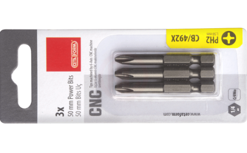 Ceta Form CB/492X -3 Parça 1/4'' Yıldız Bits Uç- PH2 x 50 mm