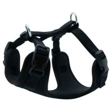 Doggie Havalı Dokuma Göğüs Tasması Siyah 1,5X35-45Cm