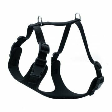Doggie Havalı Dokuma Göğüs Tasması Siyah 2X45-55Cm