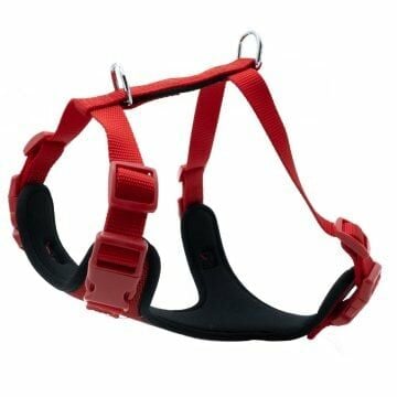 Doggie Havalı Dokuma Göğüs Tasması Kırmızı 2X45-55Cm