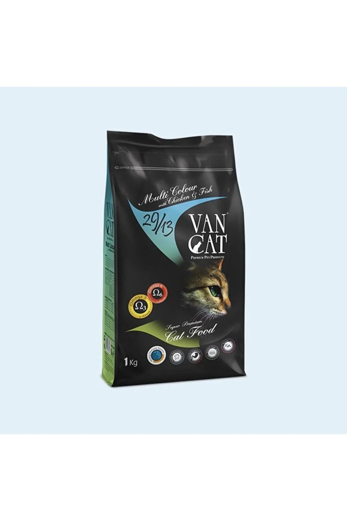 Vancat Tavuklu Balıklı Yetişkin Kedi Mamas 1Kg
