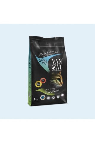 Vancat Tavuklu Balıklı Yetişkin Kedi Mamas 1Kg