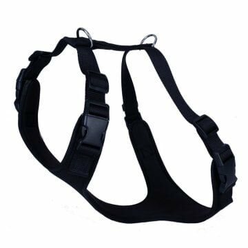 Doggie Havalı Dokuma Göğüs Tasması Siyah 2X55-65Cm