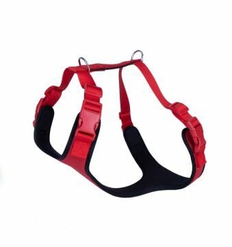Doggie Havalı Dokuma Göğüs Tasması Kırmızı 2X55-65Cm
