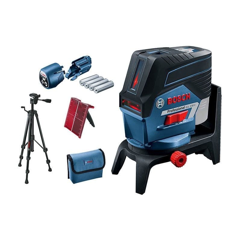 Bosch GCL 2-50 C + BT 150 Profesyonel Çapraz Çizgili Noktasal Hizalama Lazeri (Karton Kutu İçerisinde)