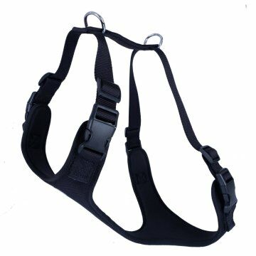 Doggie Havalı Dokuma Göğüs Tasması Siyah 2,5X70-80Cm