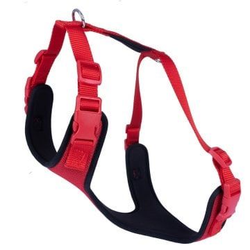 Doggie Havalı Dokuma Göğüs Tasması Kırmızı 2,5X70-80Cm