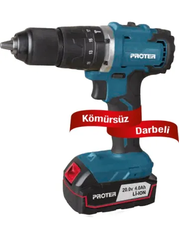 Proter Pst 540 BL Kömürsüz Darbeli 13MM 20V Şarjlı Matkap