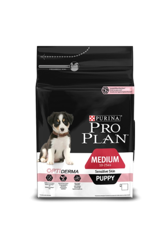 Purina Pro Plan Puppy Sensitive Skin Somonlu Orta Irk Yavru Köpek Maması 3 KG