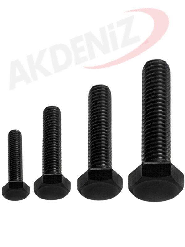 Akdeniz DIN933 M7*45 Mm Siyah Cıvata 2000 Adet