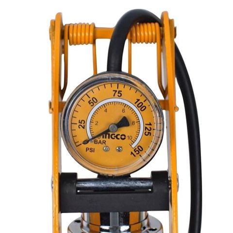 İngco MPP5511 Göstergeli Ayak Pompası Araba, Bisiklet, Motorsiklet Lastiği, Araç Tekerlek Şişirme Pompası 120 PSI