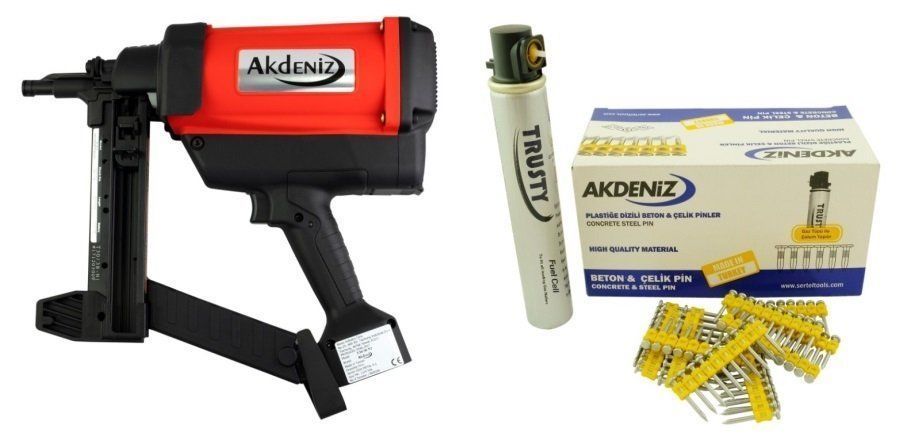 Akdeniz T30/38-N1 Gazlı Çivi Tabancası 15-40 mm, 20000 Çivi+Gaz