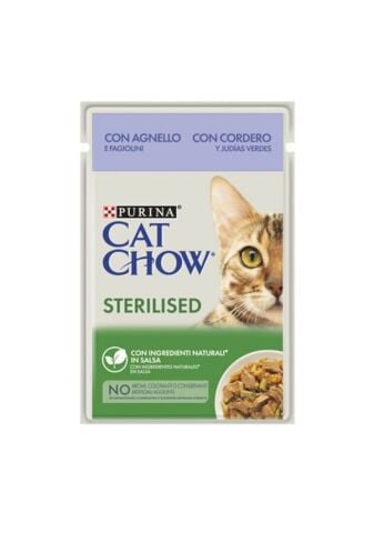 Purina Cat Chow Pouch Kısırlaştırılmış Kuzu Etli Yetişkin Kedi Maması 85 G 26 x 85 gr
