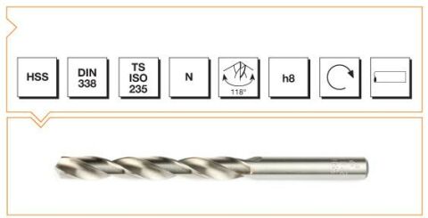 Makina Takım Endüstrisi Hss Dın 338 10,5mm Taşlanmış  Mm Matkap Ucu
