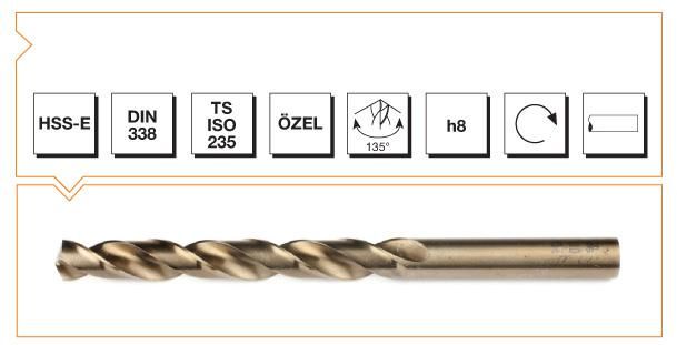 Makina Takım Endüstrisi Hss Dın 338 14  Mm Altın Seri Matkap Ucu