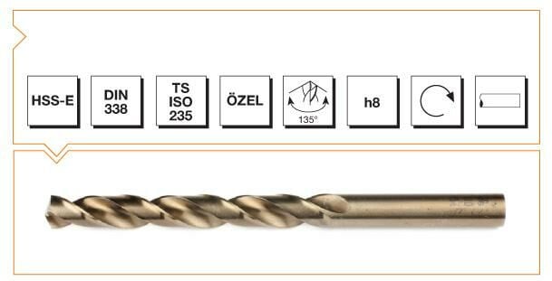 Makina Takım Endüstrisi Hss Dın 338 16  Mm Altın Seri Matkap Ucu