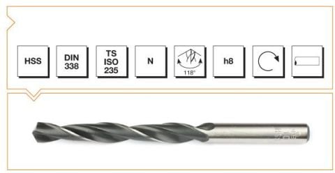 Makina Takım Endüstrisi Hss Dın 338 3,8 Mm Haddeli Matkap Ucu