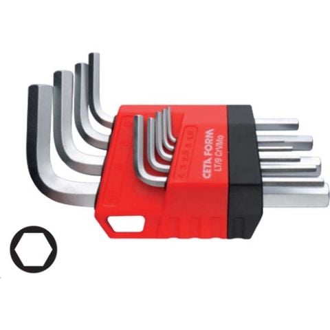 Ceta Form LT/9 9 Parça L Allen Anahtar Takımı (Kısa Tip - Krom Kaplı)