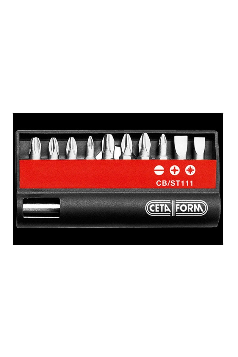 Ceta Form CB/ST111 11 Parça (Düz/yıldız/pozidriv)  Bits Uç Takımı - 1/4'' Bits Tutucu İle