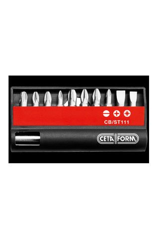 Ceta Form CB/ST111 11 Parça (Düz/yıldız/pozidriv)  Bits Uç Takımı - 1/4'' Bits Tutucu İle