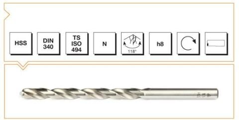 Makina Takım Endüstrisi Hss Dın 340rn 4,2  Mm  Matkap Ucu