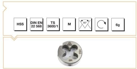 Makina Takım Endüstrisi Hsse Dın 223/b  Pafta M10* 1,50