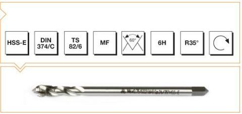 Makina Takım Endüstrisi Hsse Dın 374/c 35 Helis M10*1