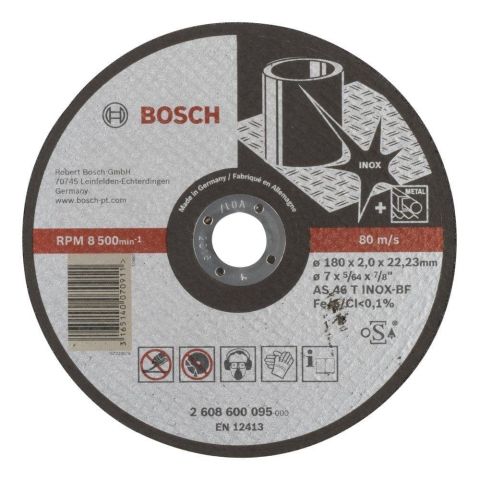 Bosch Expert Serisi Düz Inox Paslanmaz Çelik Kesme Diski Taş 180*2,0 mm