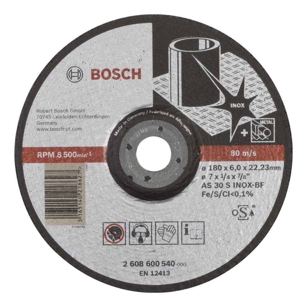 Bosch - Expert Serisi Bombeli Inox (Paslanmaz Çelik) Taşlama Diski (Taş) 180*6,0 mm