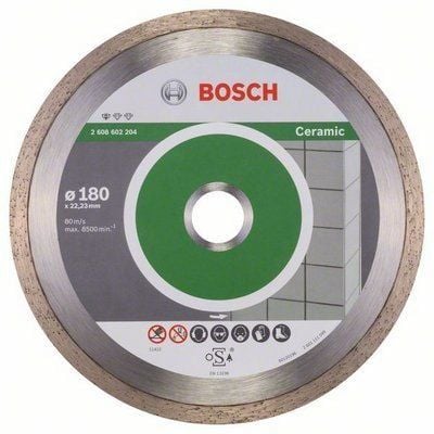 Bosch Standard Seri Seramik İçin, 9+1 Elmas Kesme Diski Set 180 mm