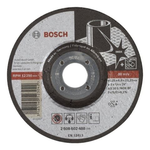 Bosch Expert Serisi Bombeli Inox Taşlama Diski 125*6,0 mm