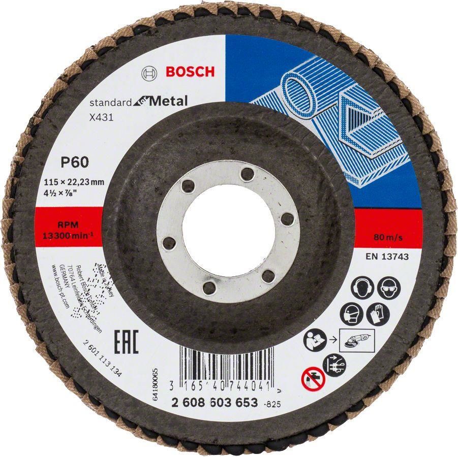 Bosch -Standard Seri AlOX Flap Disk 60 Kum 115 mm